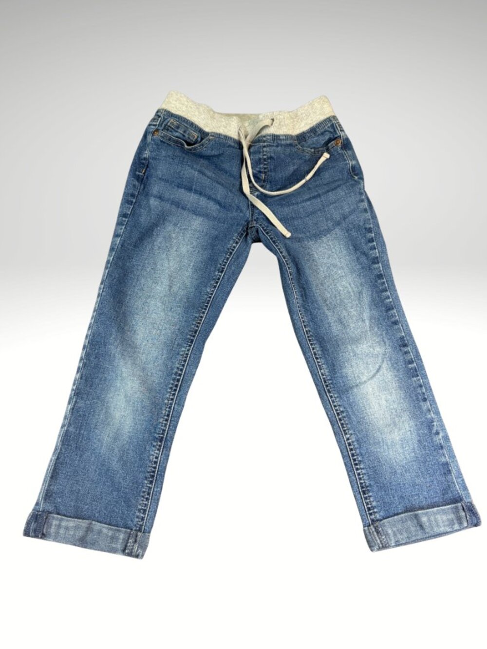 Justice Girls Simply Low PEDAL Capri Denim Blue Jeans Size 12 (SKU: 150G)
